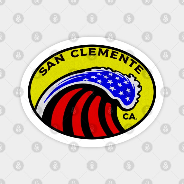 San Clemente California Surfing Surf Patriotic Wave Sticker by DD2019